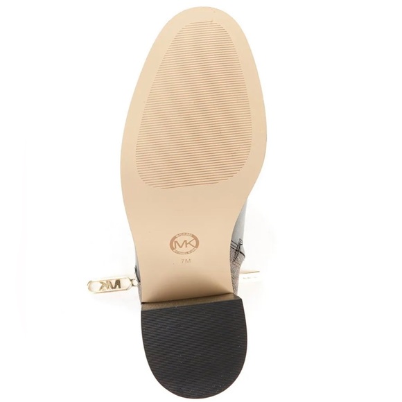 Michael Kors Regan Leather MK Signature Print Heeled Booties - Picture 6 of 6